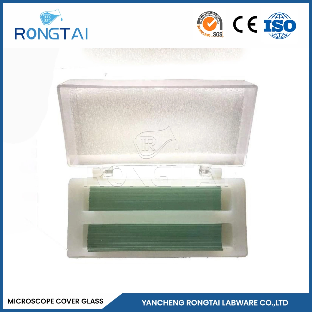 Rongtai Multi-Specification Microscope Cover Glass Manufacturing Fused Quartz Microscope Slides China 22X50mm Microscope Cover Glass Slide