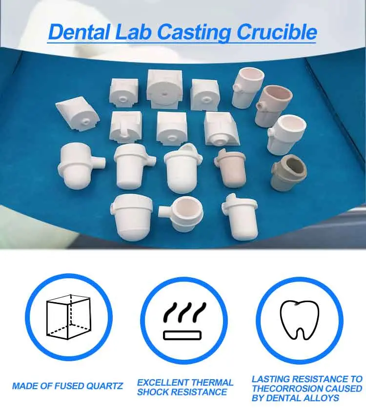 Dental Quartz Ceramic Casting Crucible for Bego Fornax T Casting Machine