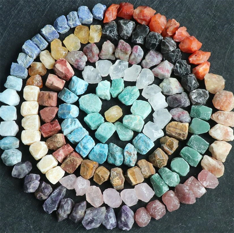 Big No Hole 25-35mm Rock Mineral Quartz Stone Beads Chakra Natural Amethyst Citrine Reiki Healing Crystal Beads