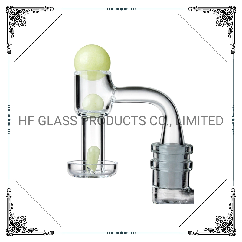 High Quality Quartz Banger 14mm Male Joint with Three Night-Luminous Balls Oil Rig Hookah Smoking Accessories