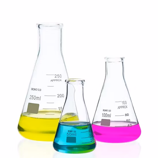 2000ml 3.3 Borosilicate Glass Quartz Erlenmeyer Graduation Flask