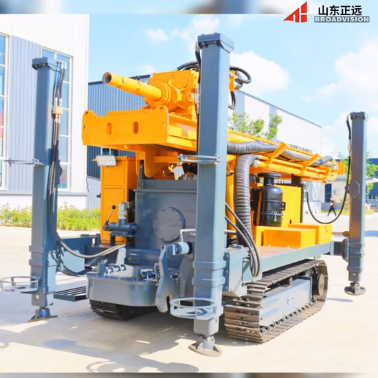 Small Portable Diesel Crawler Mobile Hydraulic Rotary Mine Rock Core DTH Diamond Bit Hammer Trailer Deep Borehole Ground Water Well Drill Machine Drilling Rig