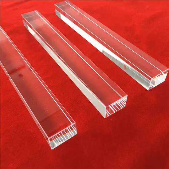 Small Size Square Shape Clear Fused Silica Quartz Glass Rod